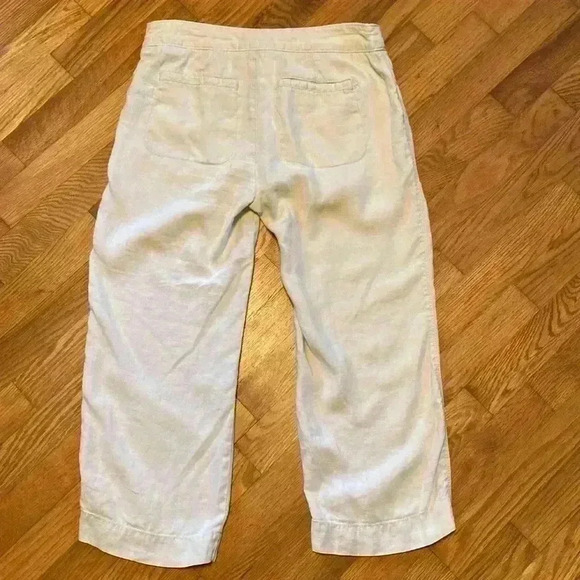 Sanctuary 100% Linen Cream Colored Cropped Pants in Size 25, US Size 2. - Picture 2 of 12